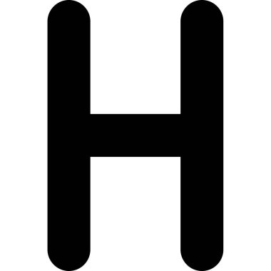harf h vektör simgesi