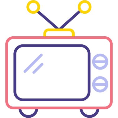 TV web simgesi, basit illüstrasyon