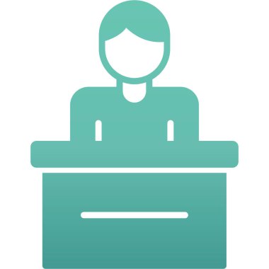 Ofis İşçisi simgesinin vektör illüstrasyonu