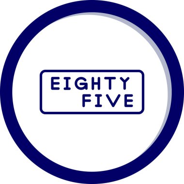 Beyaz bir çıkartmada 55-6 işareti var. vektör illüstrasyonu.