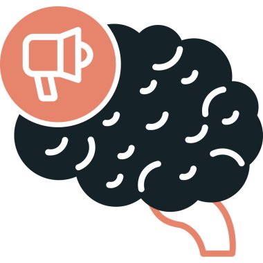 konuşma balonu mesaj beyin vektörü çizimi