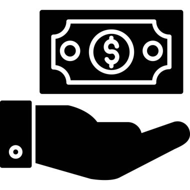 Dolar işareti vektör simgesi