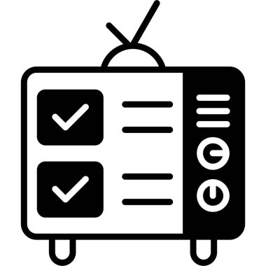 televizyon simgesi vektör çizimi çizimi