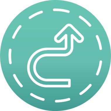 Bir yılan simgesinin vektör illüstrasyonu