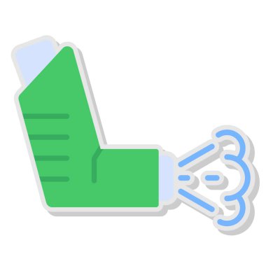 El ele tutuşan kağıdın beyaz zemininde kağıt çıkartması