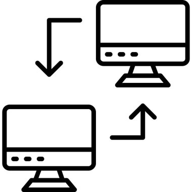 Bilgisayar. Web simgesi basit illüstrasyon