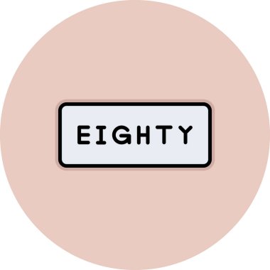 Tek 68 simgesinin vektör illüstrasyonu