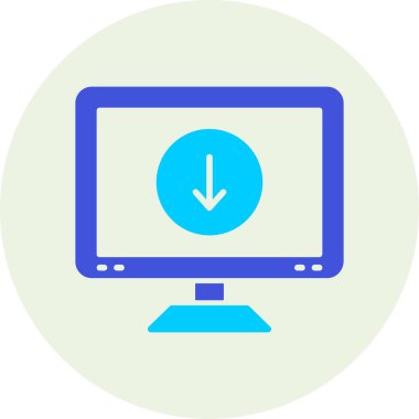 Bilgisayar. Web simgesi basit illüstrasyon