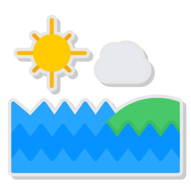 hava durumu web simgesi, basit vektör illüstrasyonu beyaz arkaplanda izole edildi.