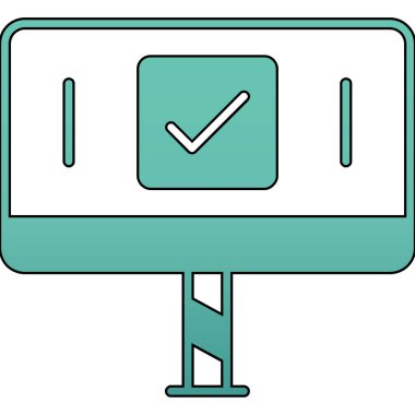 Basit vektör simgesi, kontrol listesi illüstrasyonu