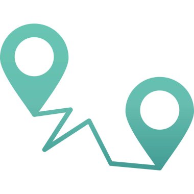 Bir harita simgesinin vektör illüstrasyonu