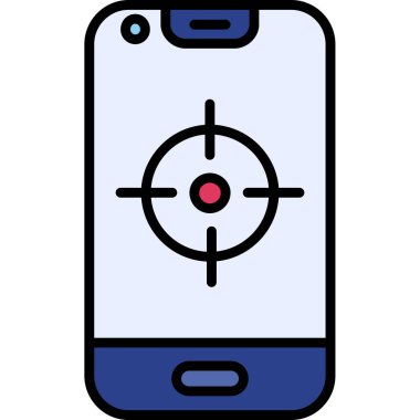 cep telefonu simgesi. Web için cep telefonu vektör simgelerinin basit çizimi