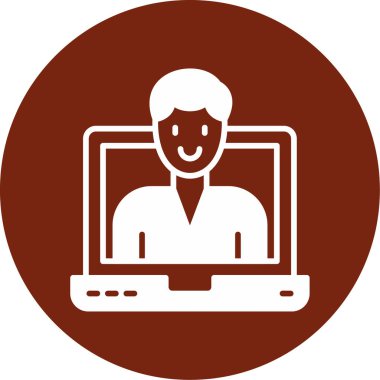 Dizüstü bilgisayar simgesinin vektör çizimi