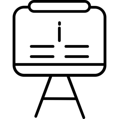 iş ve ofis satırı ikon vektör illüstrasyonu