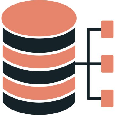 veritabanı. Web simgesi basit illüstrasyon