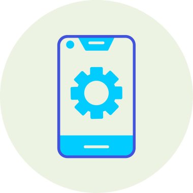 Cep telefonu simgesi, vektör illüstrasyonu