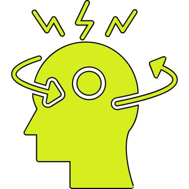 beyin ikonu vektör illüstrasyonu