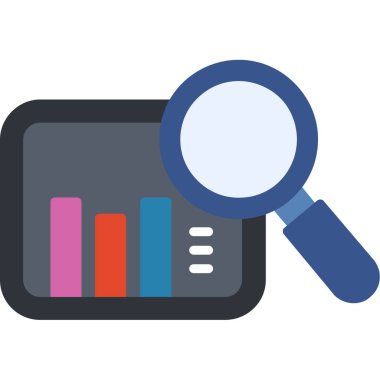 analiz vektörü düz renk simgesi