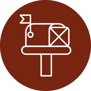 Zarf posta simgesi. vektör illüstrasyonu