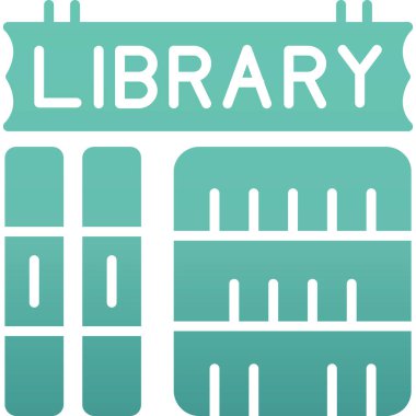 Kütüphane simge vektör çizim