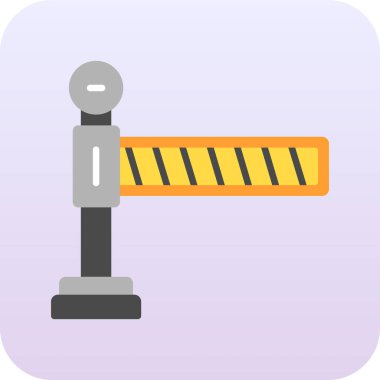 bariyer yapı simgesi, vektör illüstrasyonu