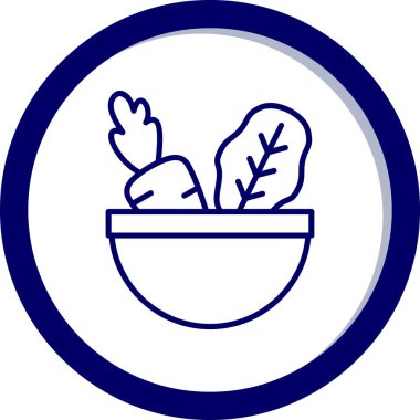 Bir bitki simgesinin vektör illüstrasyonu