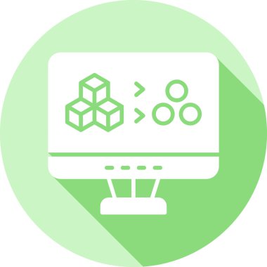 Bilgisayar. Web simgesi basit illüstrasyon