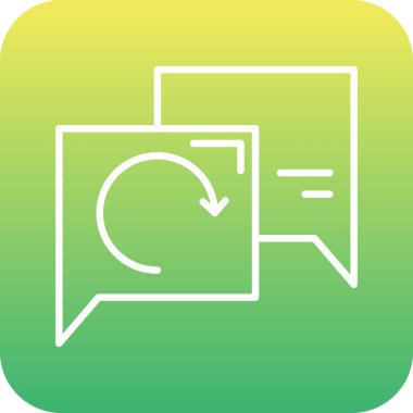 Benzersiz sohbet kutusu vektör simgesi