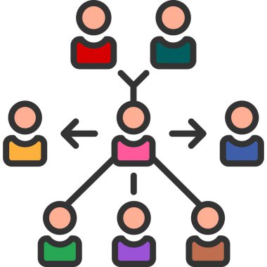 hiyerarşi web simgesi, vektör çizim