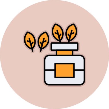 Bir bitki simgesinin vektör illüstrasyonu