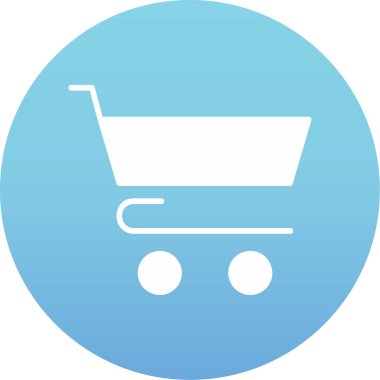 Alışveriş arabası ikon vektör illüstrasyonu