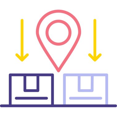 konum haritası simgesi - taslak biçimi