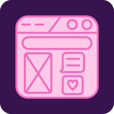 Tarayıcı web simgesi ile doldurulmuş ana hatlar biçimi