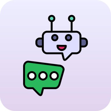 Konuş. Web simgesi basit illüstrasyon