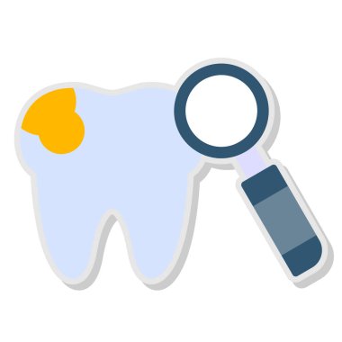 Diş bakımının vektör illüstrasyonu