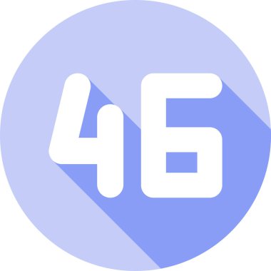 45 numara modern simge, vektör illüstrasyon tasarımı