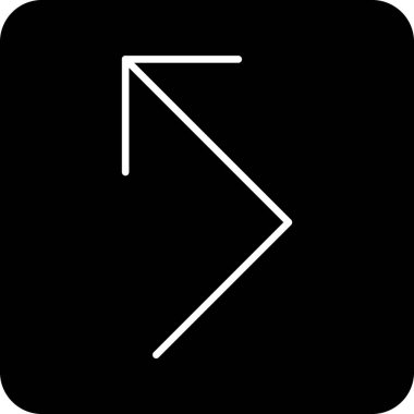 ok yönü sağ simgesi ana hat biçiminde