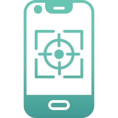 akıllı telefon simgesi soyut arkaplanda izole edildi