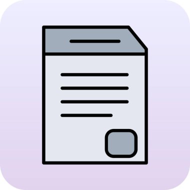 vektör belge simgesi, vektör illüstrasyonu