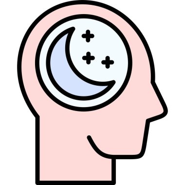 Ay. Web simgesi basit illüstrasyon