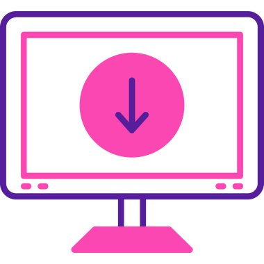 Bilgisayar ekranının vektör illüstrasyonu