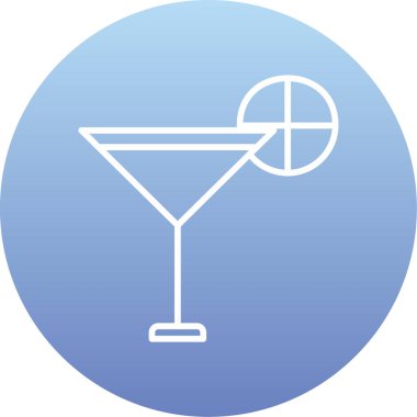 Kokteyl. Web simgesi basit illüstrasyon