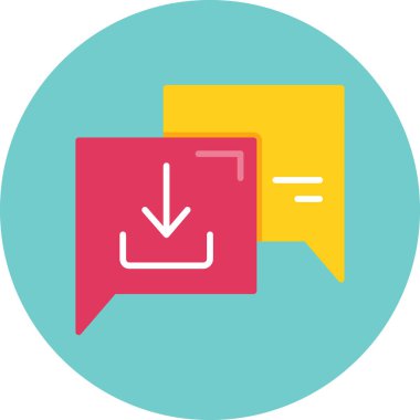 Konuş. Web simgesi basit illüstrasyon