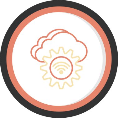 Bulut. Web simgesi basit tasarım