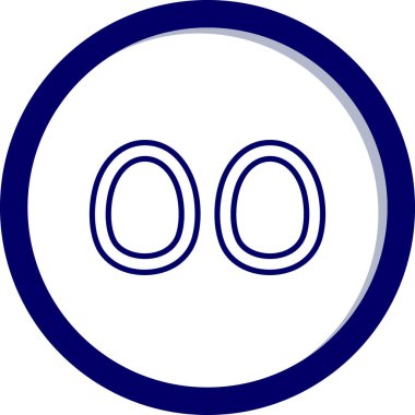 Mavi daire simgesinin vektör illüstrasyonu