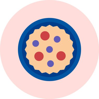 Kurabiye. Web simgesi basit illüstrasyon