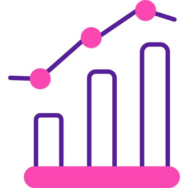 Bar çizelgesi. Web simgesi basit illüstrasyon