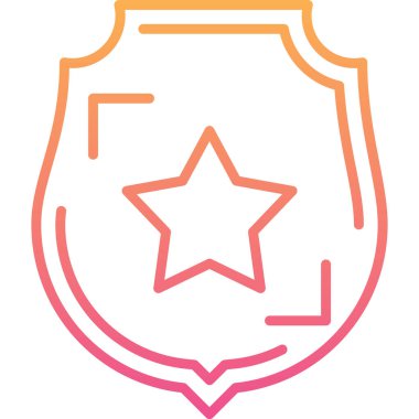 Kalkan. Web simgesi basit illüstrasyon