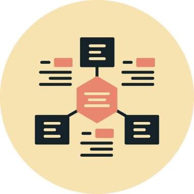 veri ağı. Web simgesi basit illüstrasyon