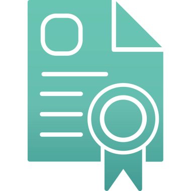 Sertifika ikonu vektör illüstrasyonu